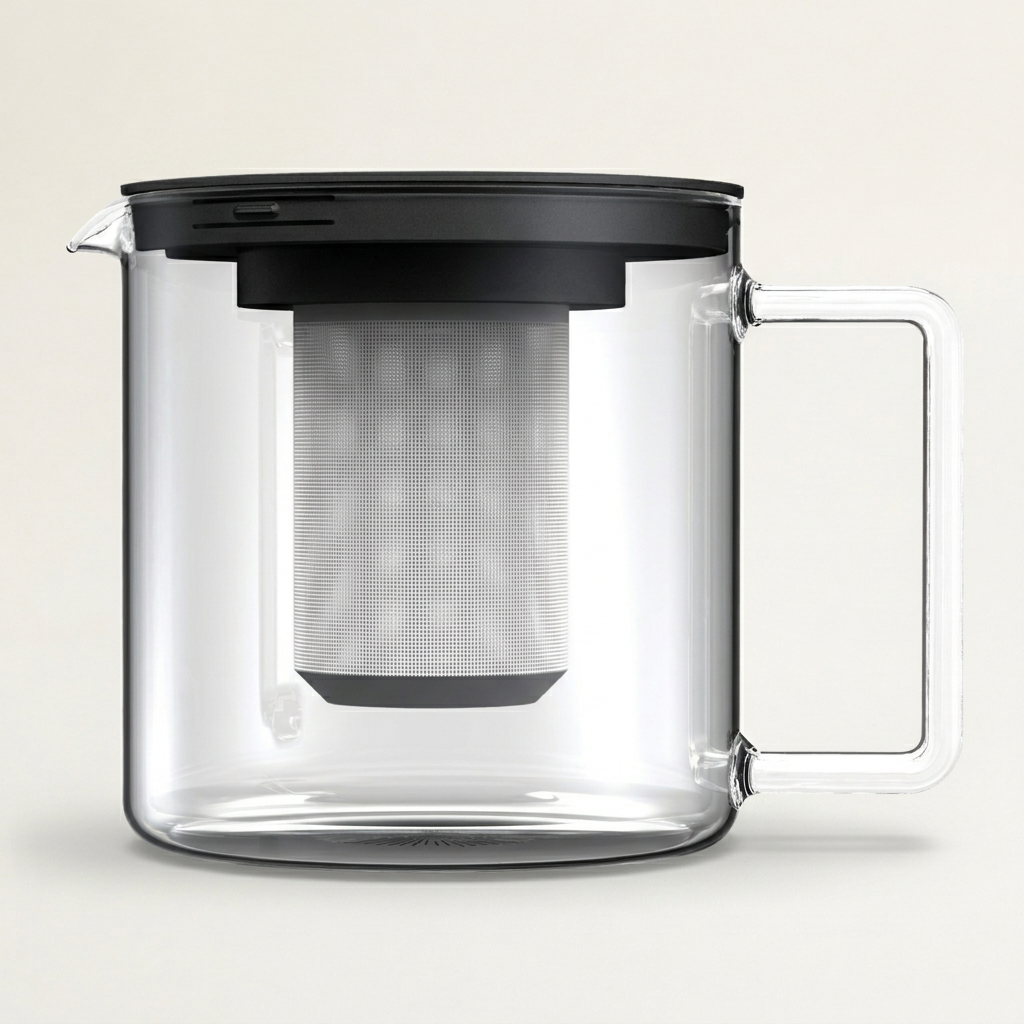FROM Glass Teapot with Stainless Steel Infuser, 1.3 L
