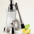 Cocktail Set of 5 Glass & Stainless Steel