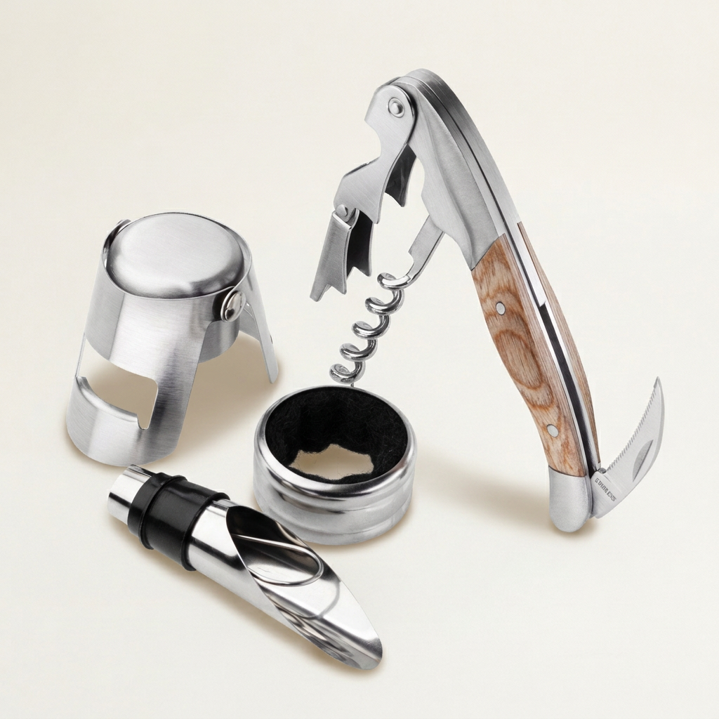 Taproom Set of 4 Wine Accessory Kit