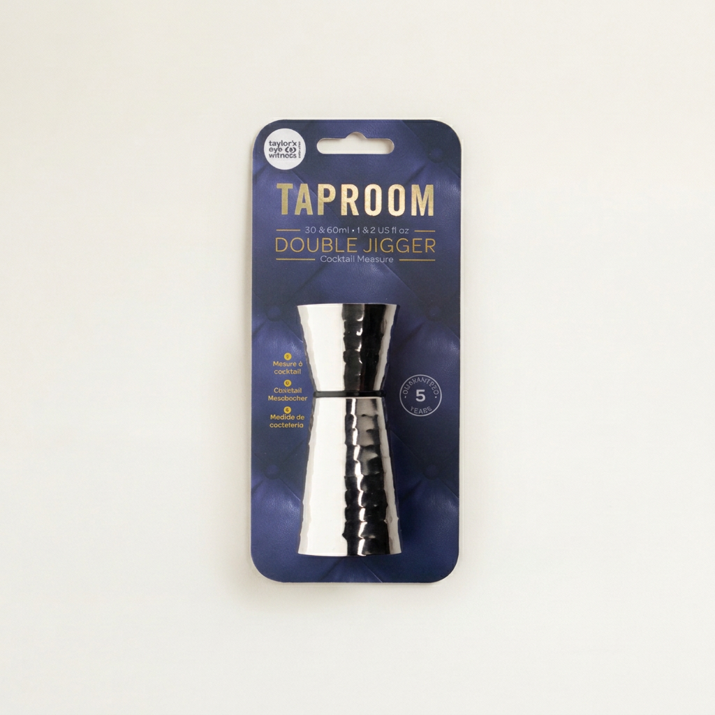 Double Jigger Hammered Stainless Steel