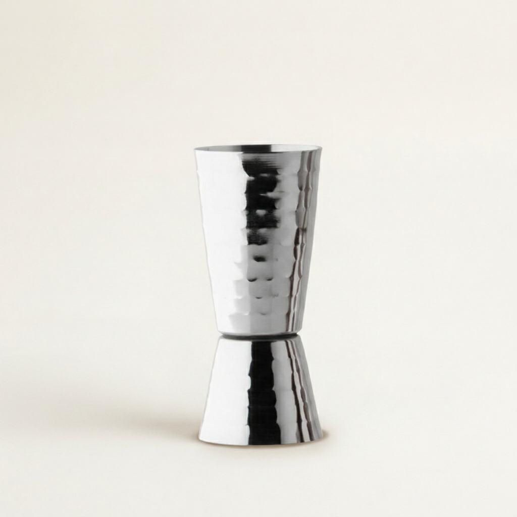 Double Jigger Hammered Stainless Steel