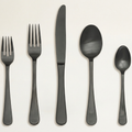 Country Matte Black Flatware Set
