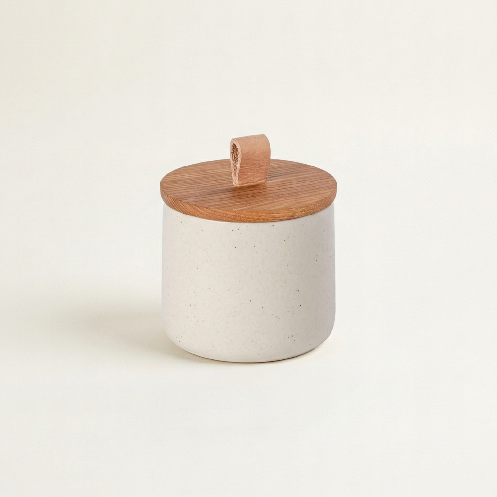 Pacifica Vanilla Canister with Oak Lid