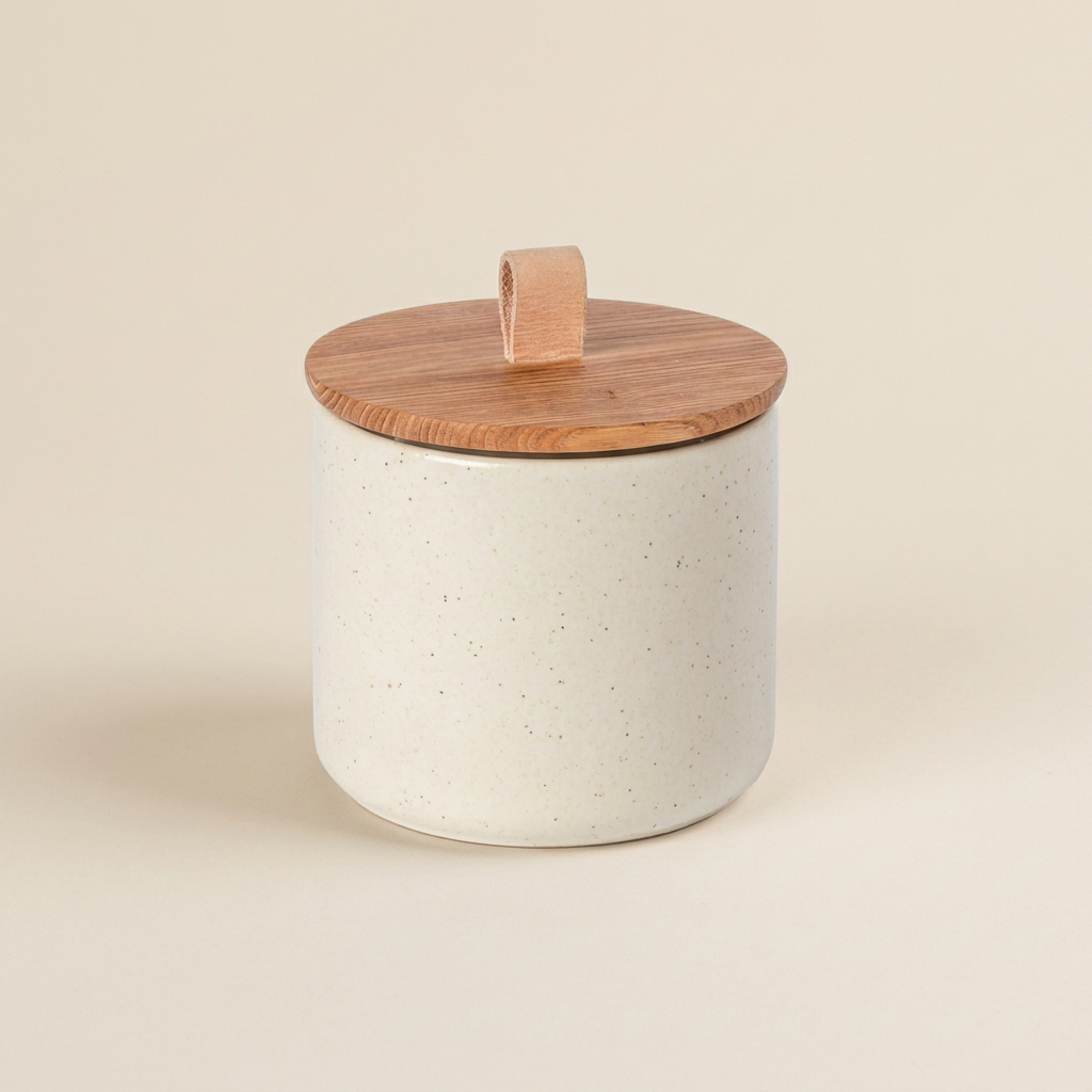 Pacifica Vanilla Canister with Oak Lid