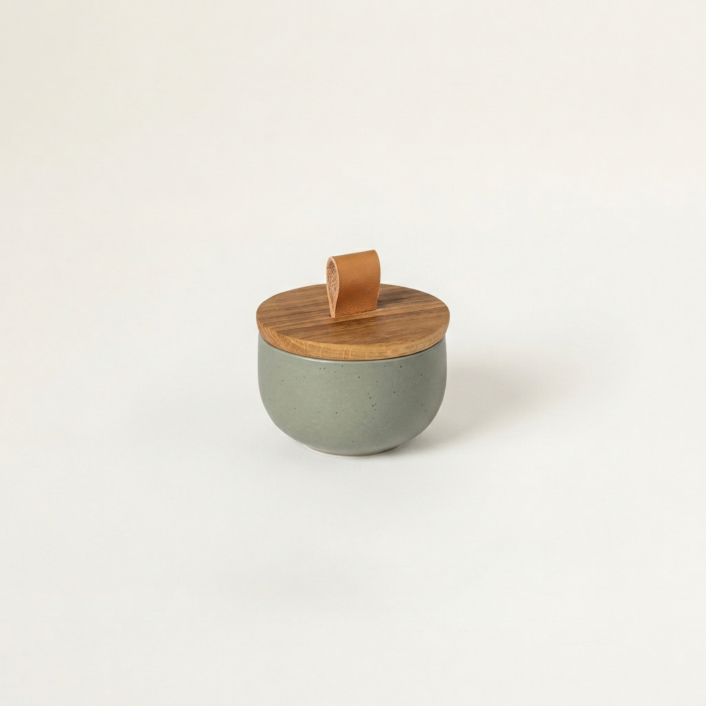 Pacifica Salt Cellar with Oak Lid