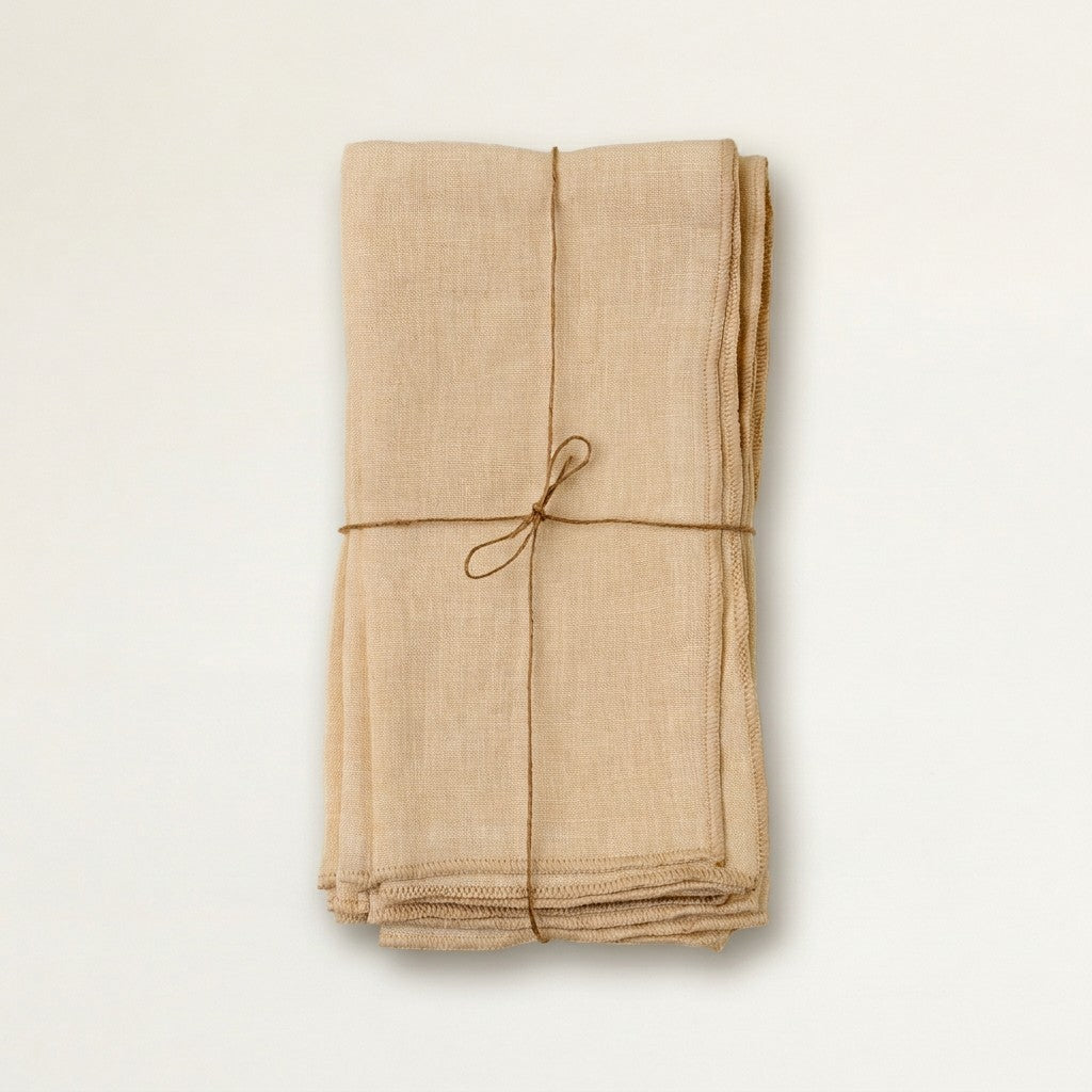 Stonewashed Linen Napkins Set of 4