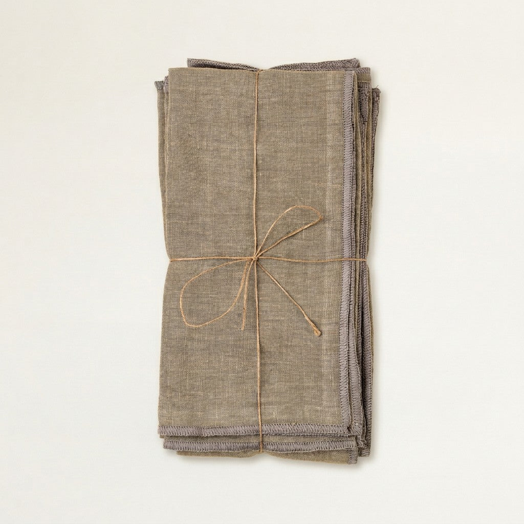 Stonewashed Linen Napkins Set of 4