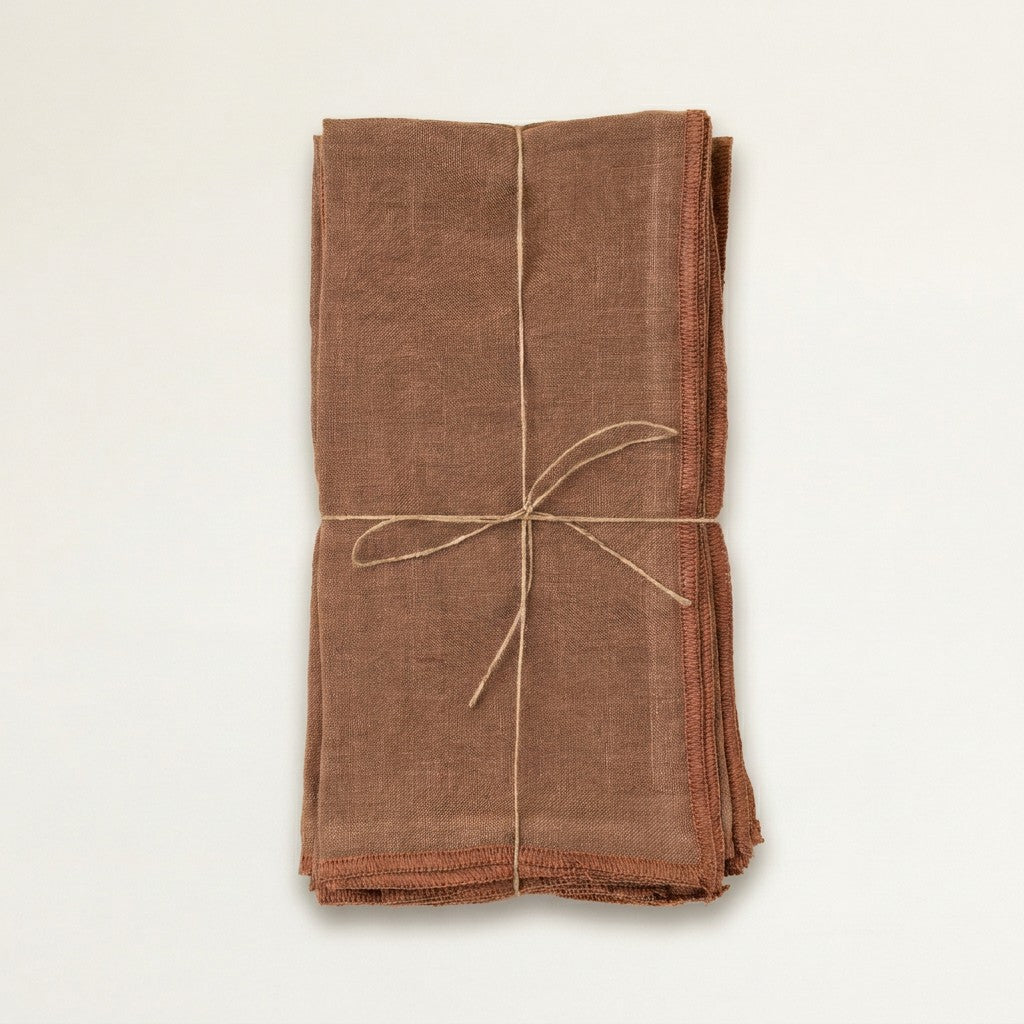 Stonewashed Linen Napkins Set of 4