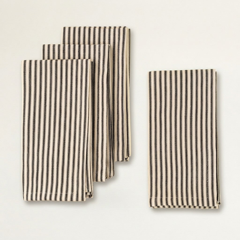 Ticking Napkins Set of 4