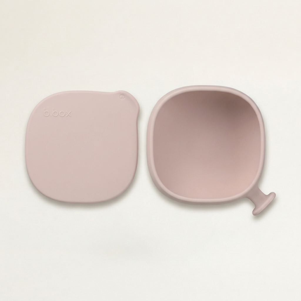 b.box Silicone Plate + Lid in Blush