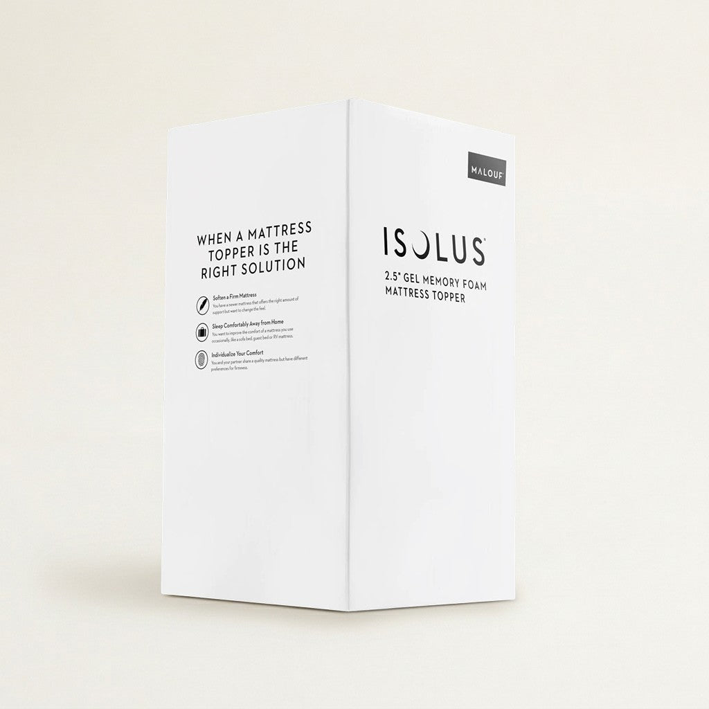 Isolus 2.5" Gel Memory Foam Mattress Topper