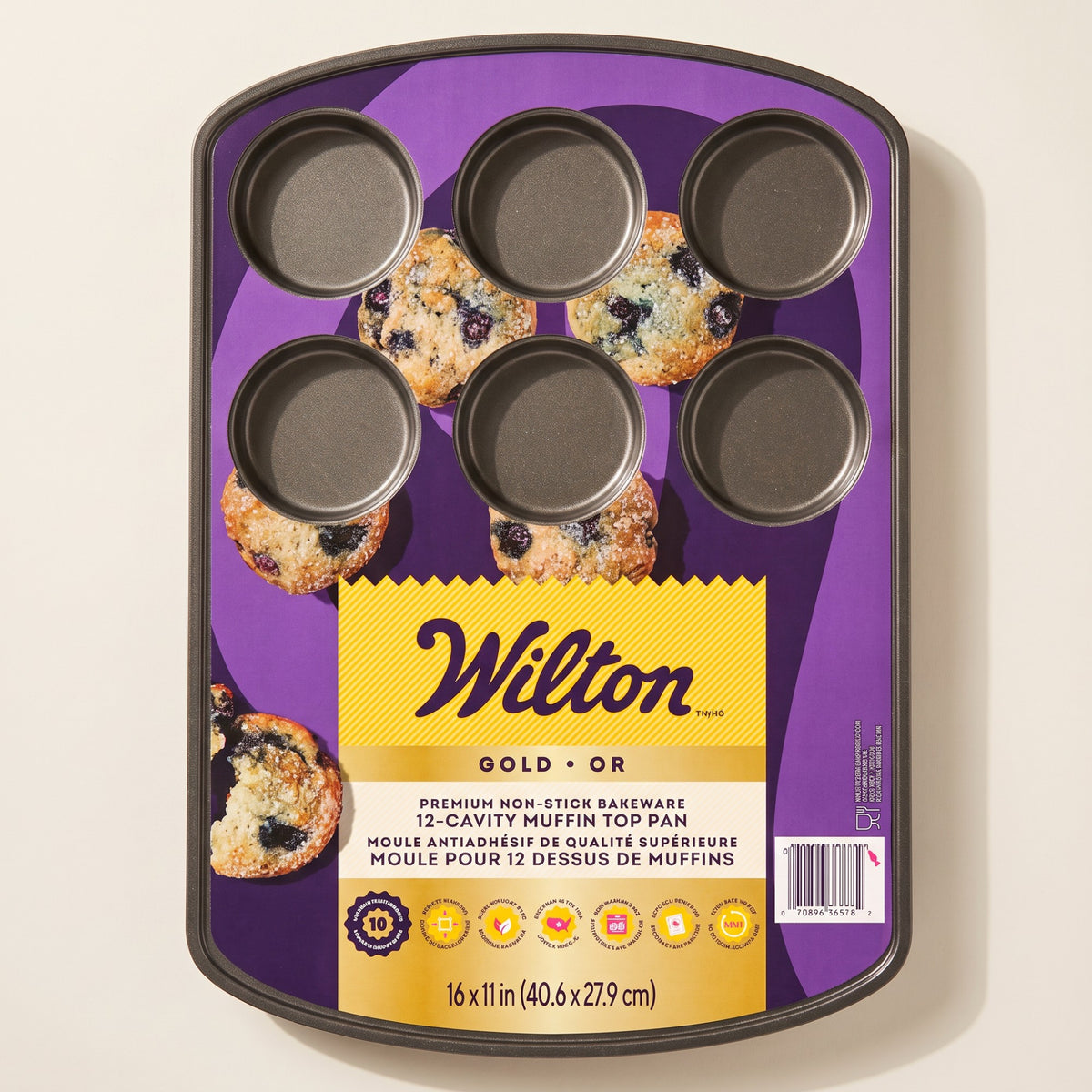 Gold Bakeware Non-Stick Muffin Top Pan