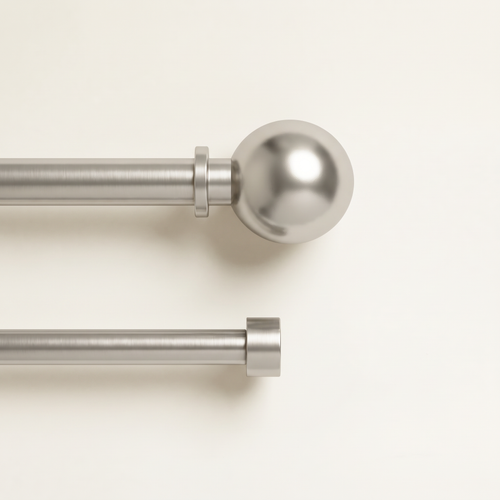 Bolas Double Curtain Rod, 1" & ¾" Diameter