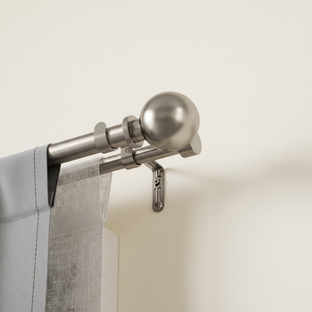 Bolas Double Curtain Rod, 1" & ¾" Diameter