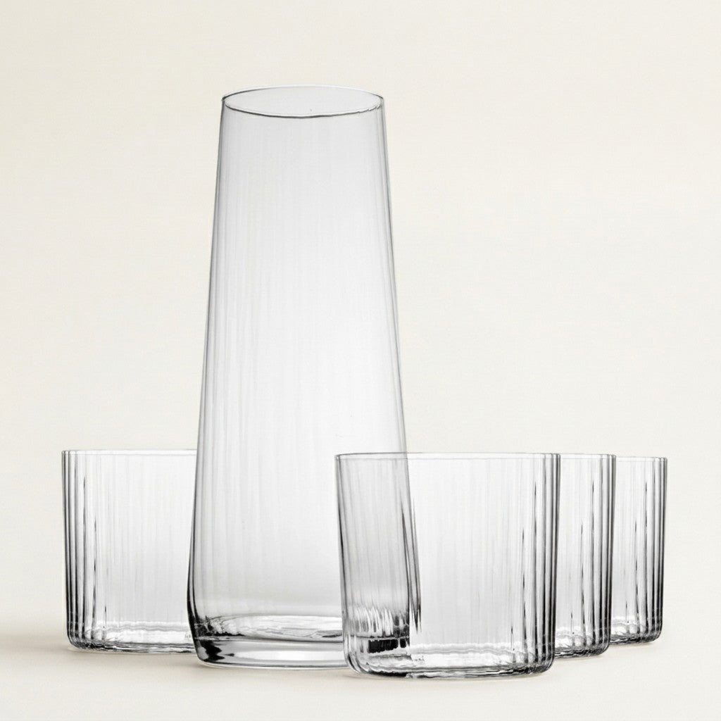 Krosno Avante-Garde Carafe & Tumbler Set, 5-Piece