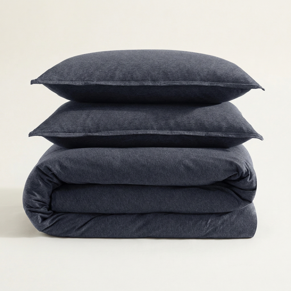 Modern Cotton Melange Duvet Cover Set