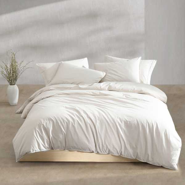 Washed Percale Duvet Cover Set