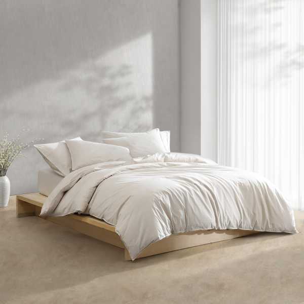 Washed Percale Duvet Cover Set