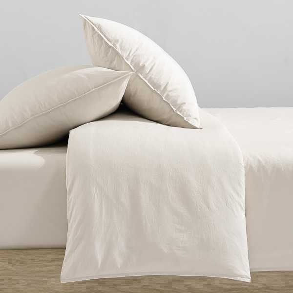 Washed Percale Duvet Cover Set