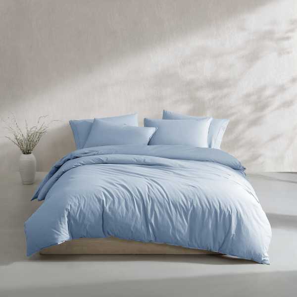 Washed Percale Duvet Cover Set