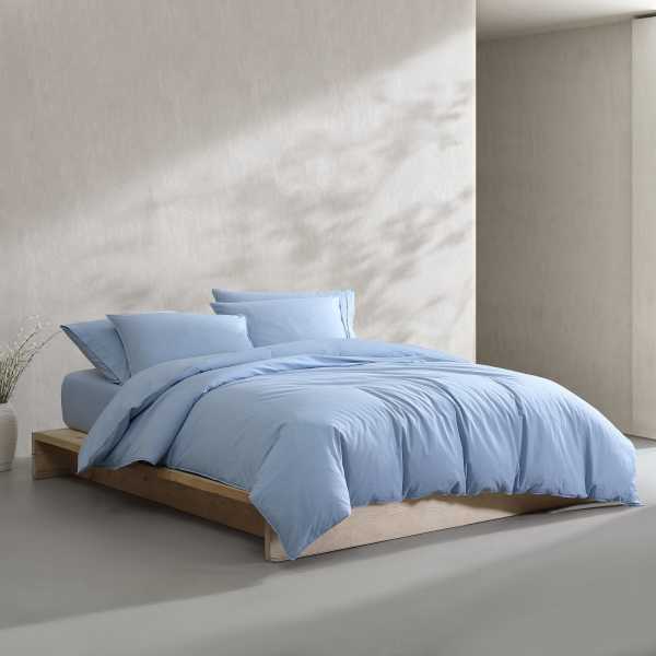 Washed Percale Duvet Cover Set