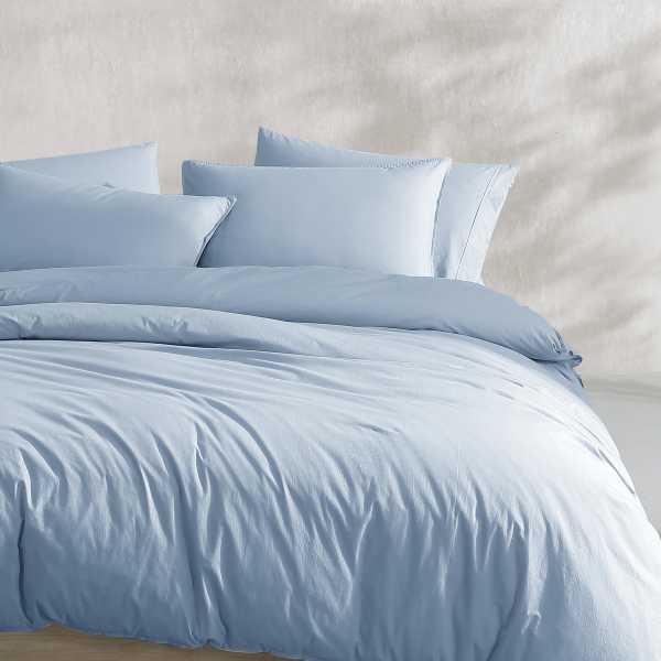 Washed Percale Duvet Cover Set