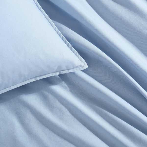 Washed Percale Duvet Cover Set
