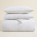 Solid Textured Pleats Duvet Cover Set