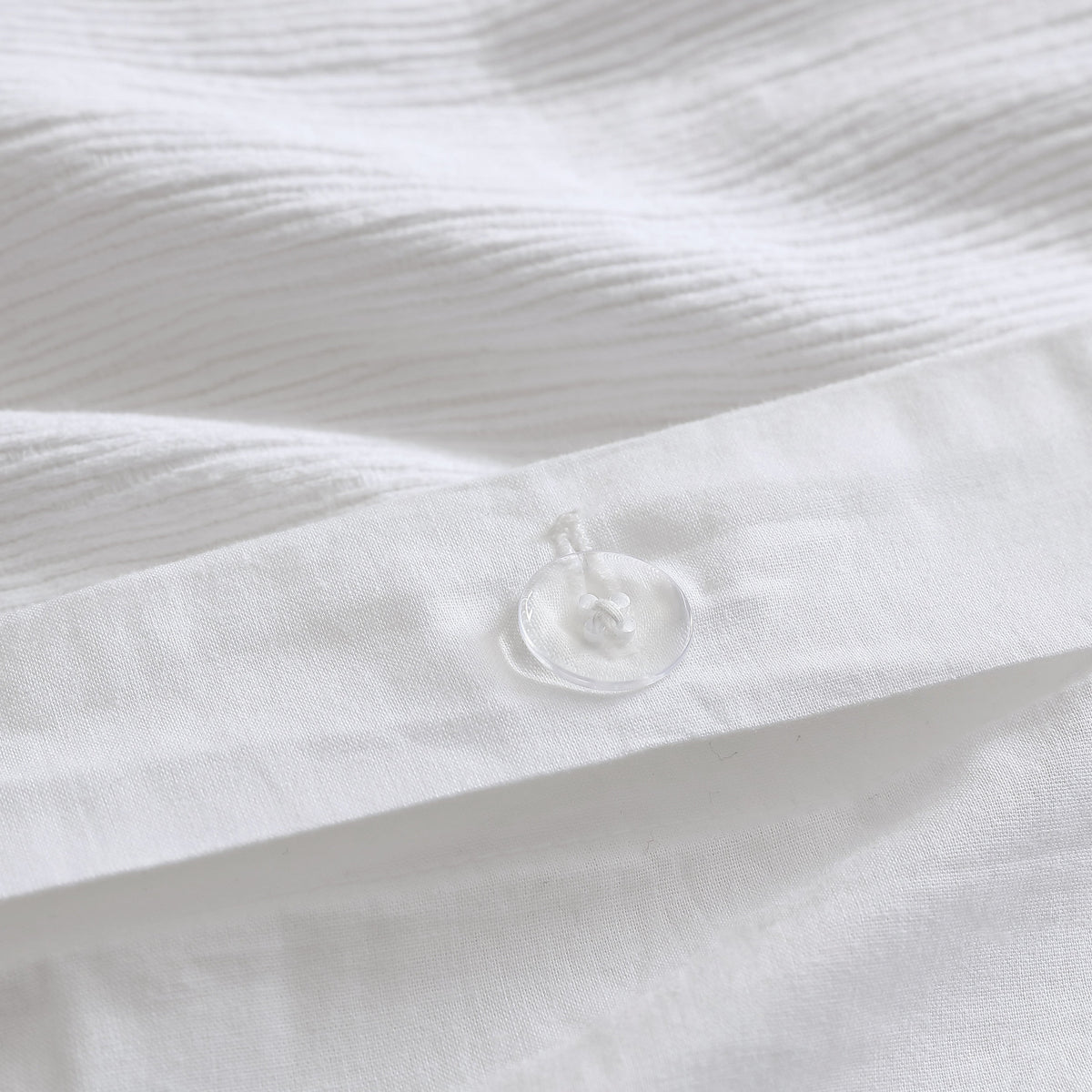 Solid Textured Pleats Duvet Cover Set
