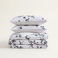 Noir Bouquet/Ikat Line Duvet Set