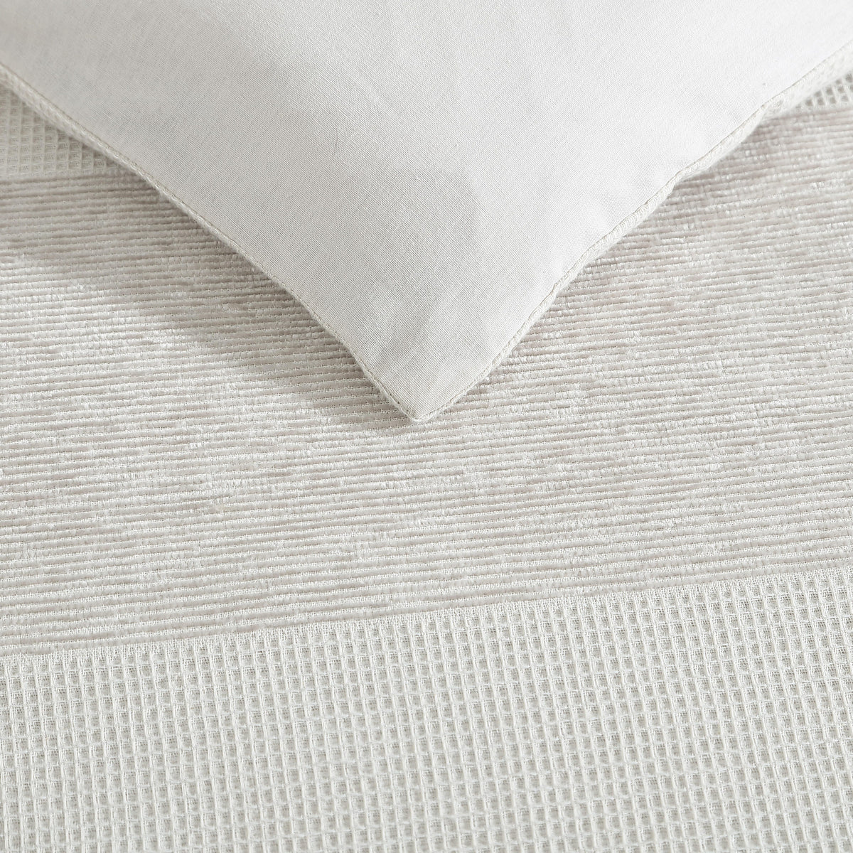 Chenille Waffle Stripe Comforter Set