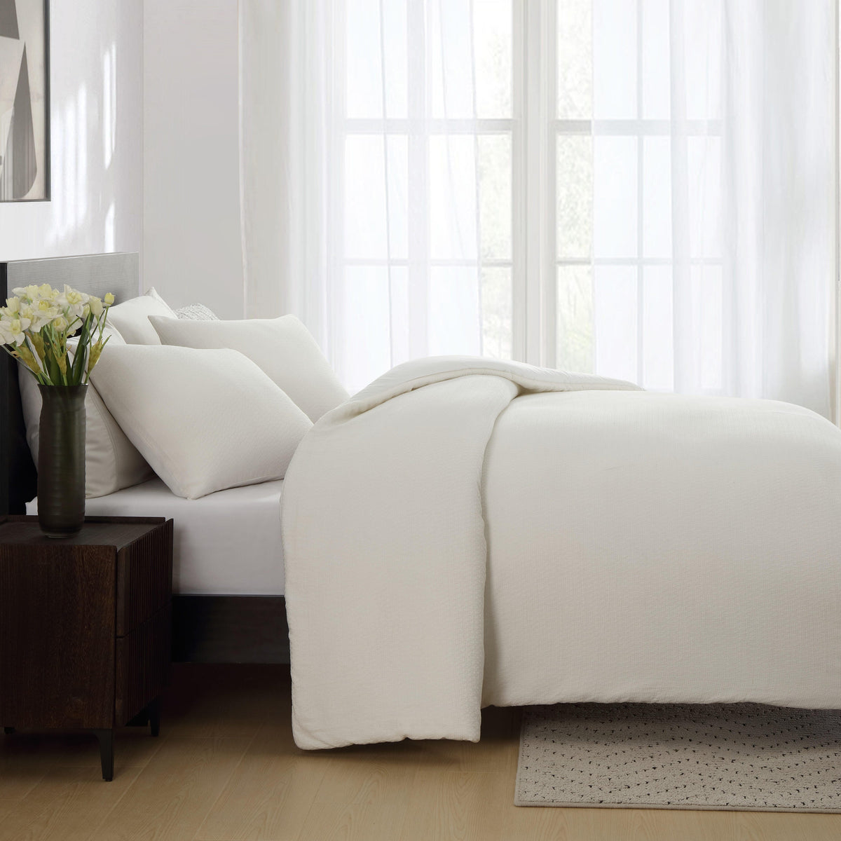 Threaded Basketweave Comforter Set