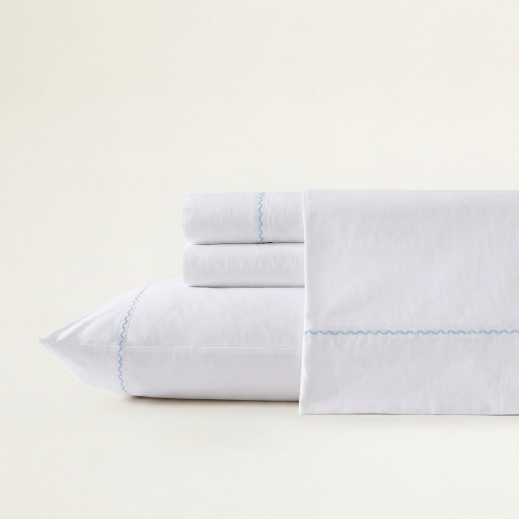 Laura Ashley Scallop Embroidered Sheet Set