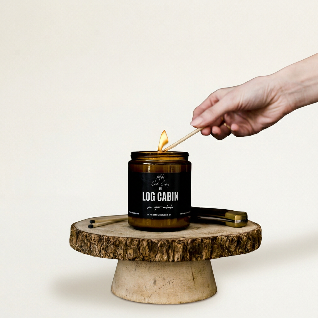 Log Cabin 8oz. Scented Unwind Soy Candle