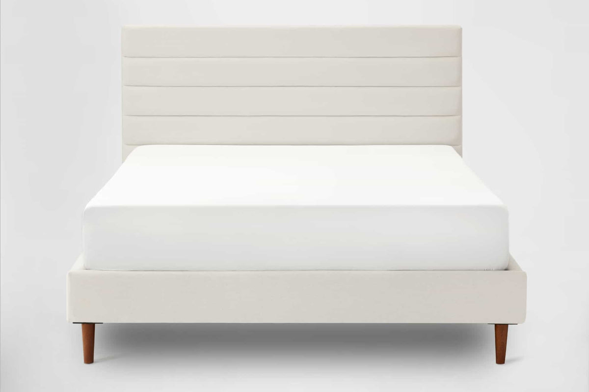 Bed Frame with Headboard - Horizontal Tufted
