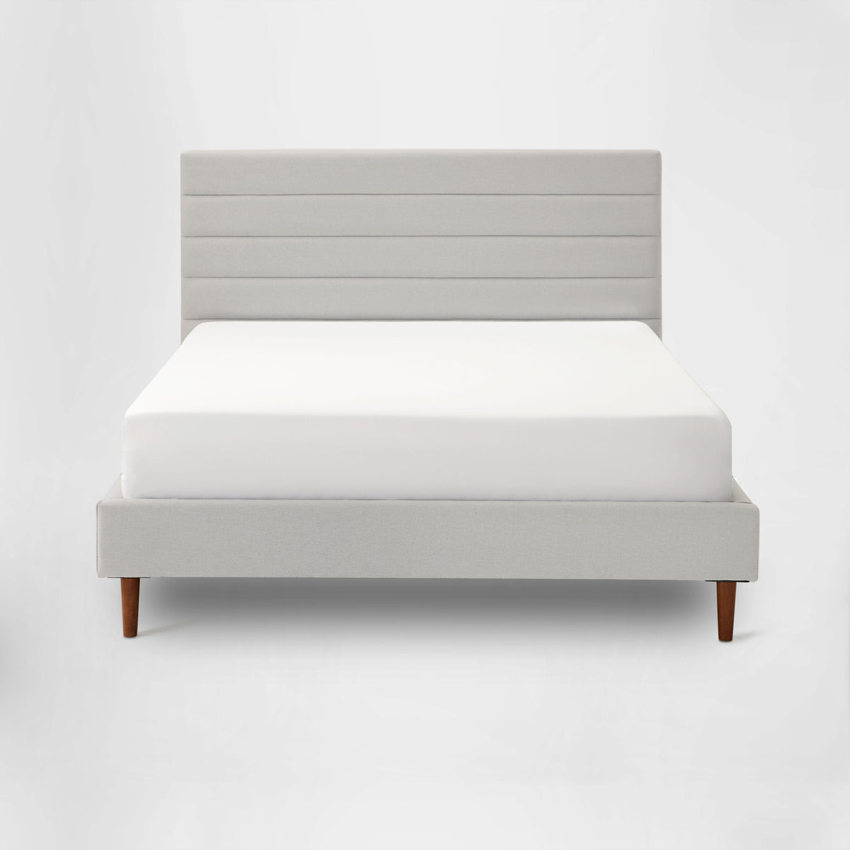 Bed Frame with Headboard - Horizontal Tufted