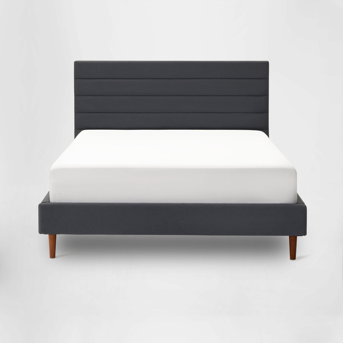 Bed Frame with Headboard - Horizontal Tufted
