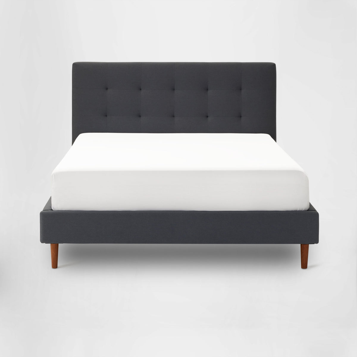 Bed Frame with Headboard - Grid Tufted