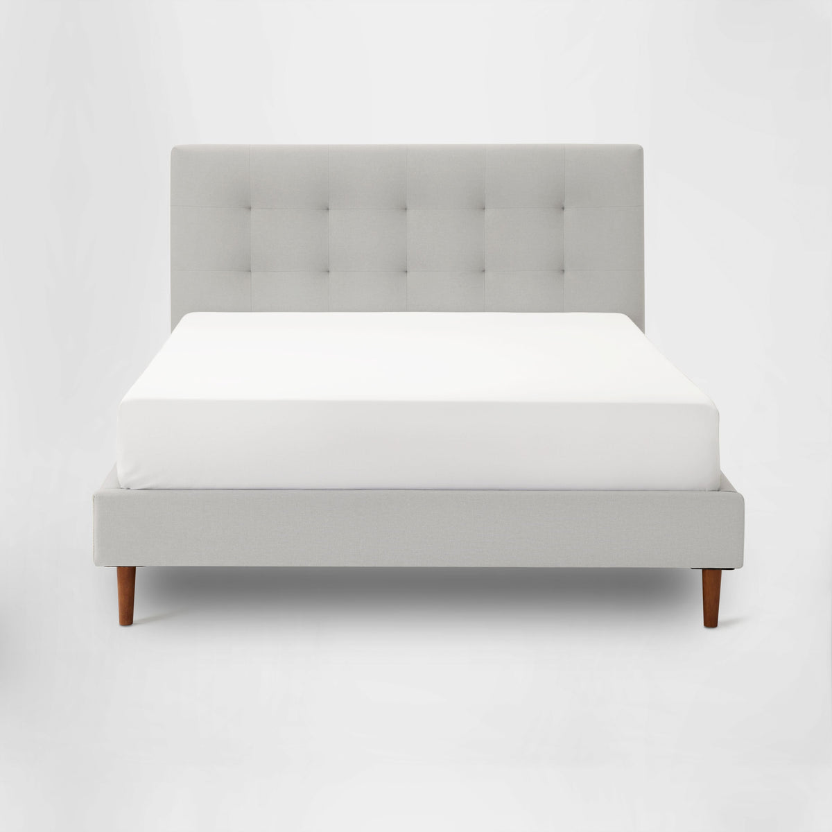 Bed Frame with Headboard - Grid Tufted
