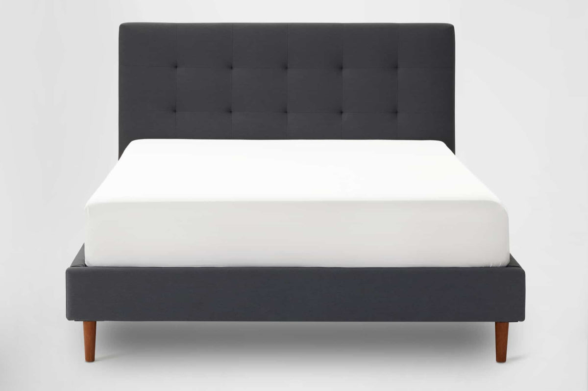 Bed Frame with Headboard - Grid Tufted