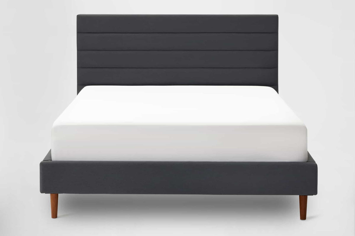 Bed Frame with Headboard - Horizontal Tufted