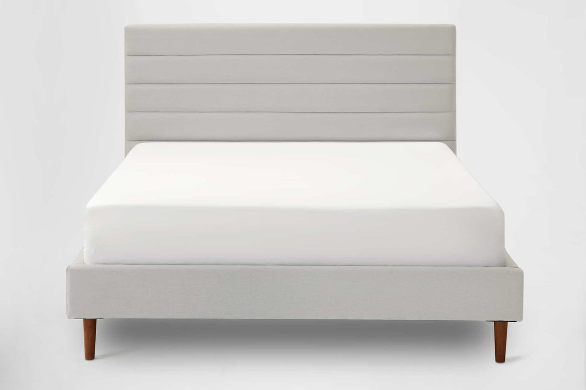 Bed Frame with Headboard - Horizontal Tufted